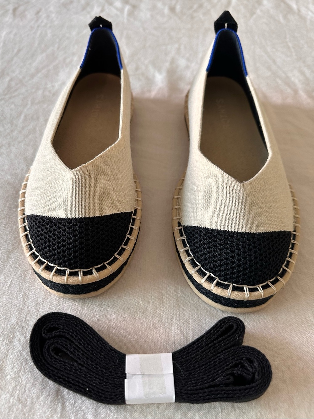 Rothy’s - Lace Up Espadrille - Black and Tan (size 7.5)